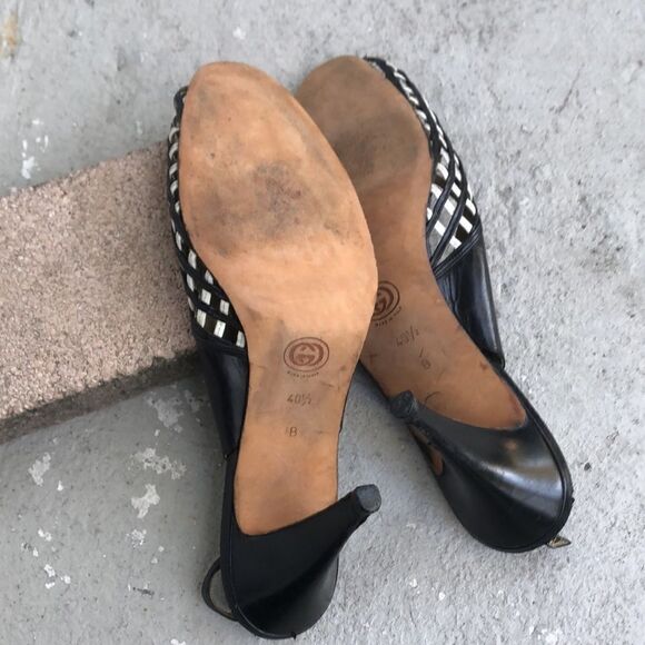 Gucci peep toe slingback s - Picture 7 of 10